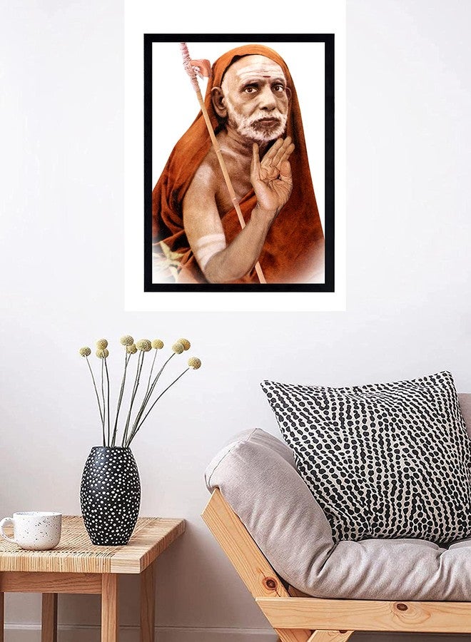 ZIG-ZAG Kanchi Mahaperiyava Ji Photo Frame | Jagadguru Shri Chandrasekharendra Saraswati Mahaswamigal Jolting a Stick Picture Frame Size Medium (13.5 x 9.5 inches, Acrylic Glass) - Image 2